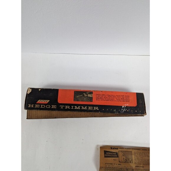 Vtg Rotex Hedge Trimmer Attachment For Electric Drill, Box & Inst - Picture 3 of 12